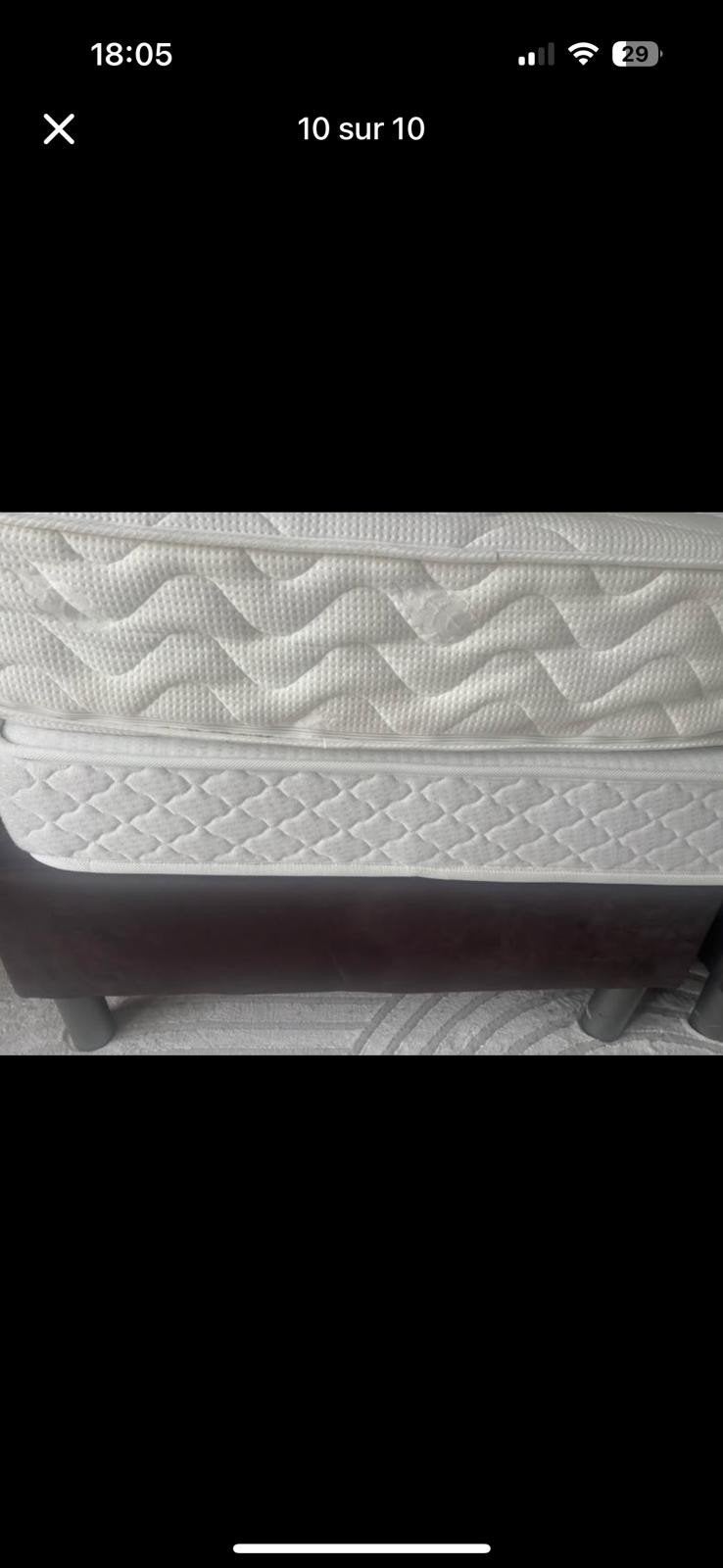 lit 1m80, Huis en Inrichting, Ophalen, Gebruikt, Tweepersoons, 180 cm