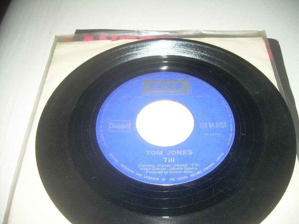 45E SINGLE - Tom Jones - Till, Enlèvement ou Envoi, Single, Comme neuf, 1970 - 1979