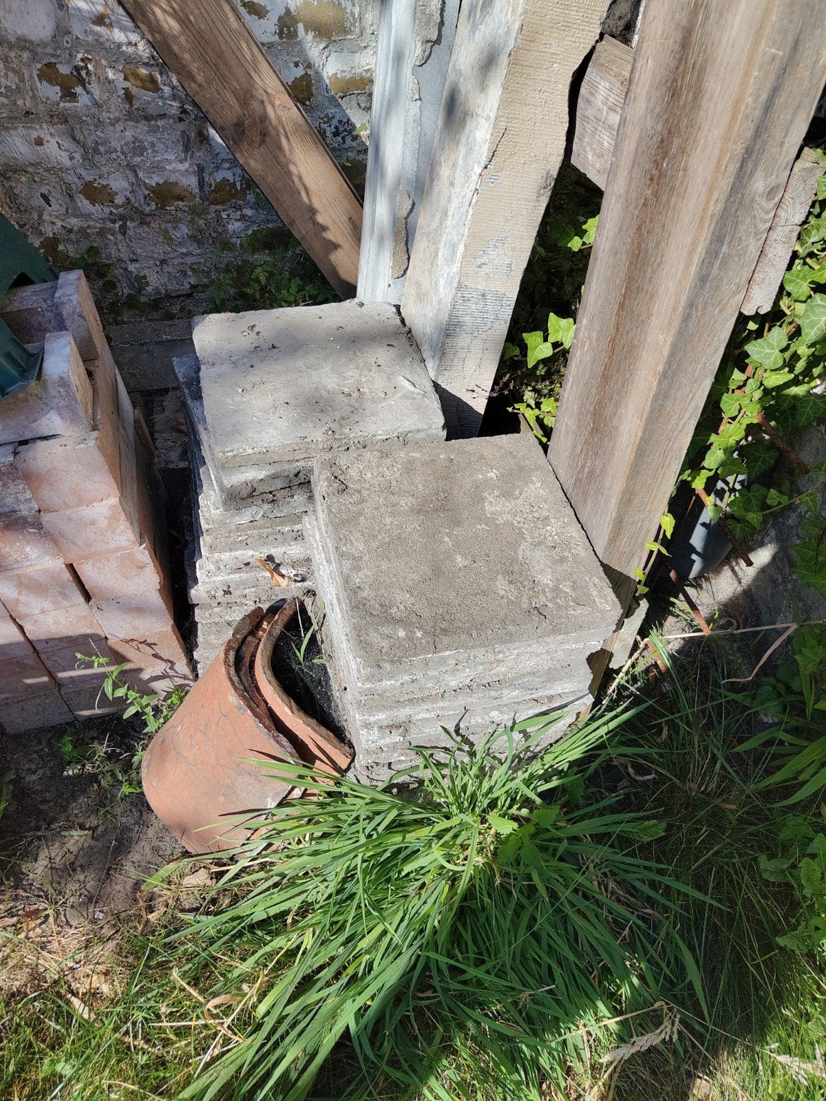 Betontegels recup 30x30cm, Ophalen, Gebruikt, Minder dan 5 m², Beton