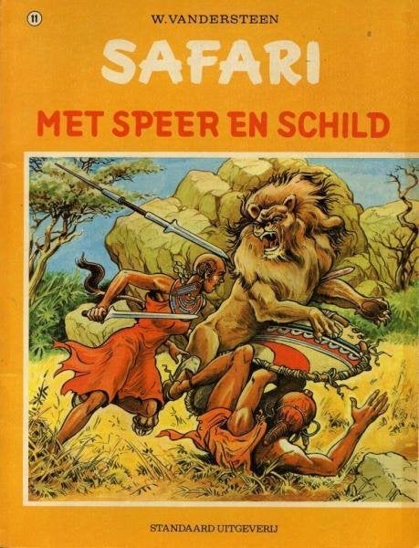 Safari: ‘Met speer en schild’ - Willy Vandersteen, Boeken, Ophalen, Eén stripboek, Willy Vandersteen & Karel Biddeloo, Zo goed als nieuw