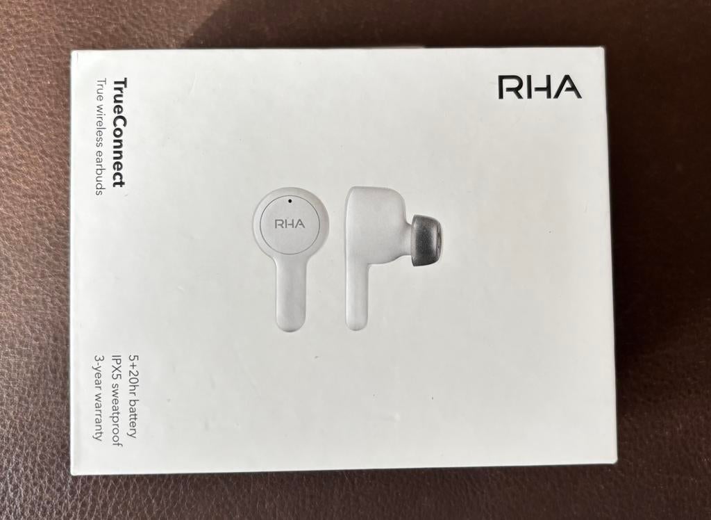 RHA TrueConnect witte draadloze in-ear hoofdtelefoon, Gebruikt, Overige merken, Bluetooth, Ophalen of Verzenden
