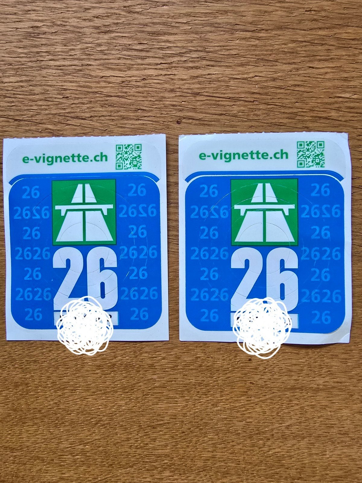 wegenvignetten Zwitserland 2026 2 stuks, Tickets & Billets