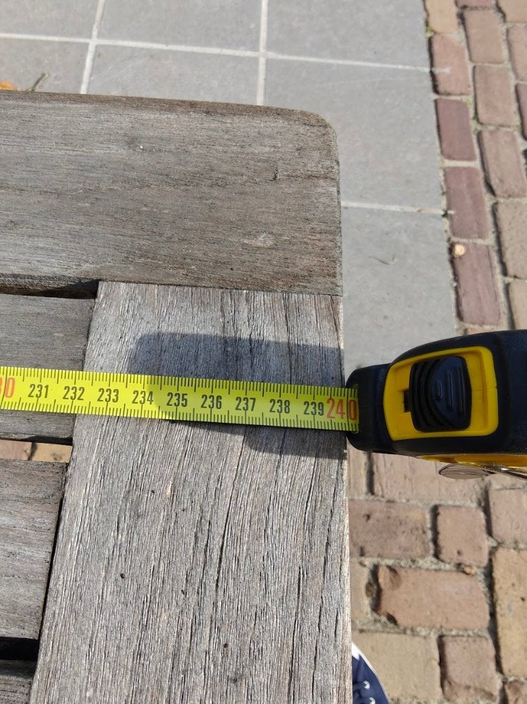 Teak tuintafel Royal Arrow, Tuin en Terras, Ophalen, Gebruikt, Rechthoekig, Teakhout