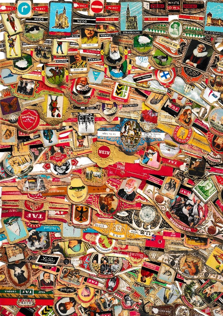 lot van 1000 stuks oude sigarenbandjes van varia ,, Verzamelen, Ophalen of Verzenden, Gebruikt, Sigarenbandjes