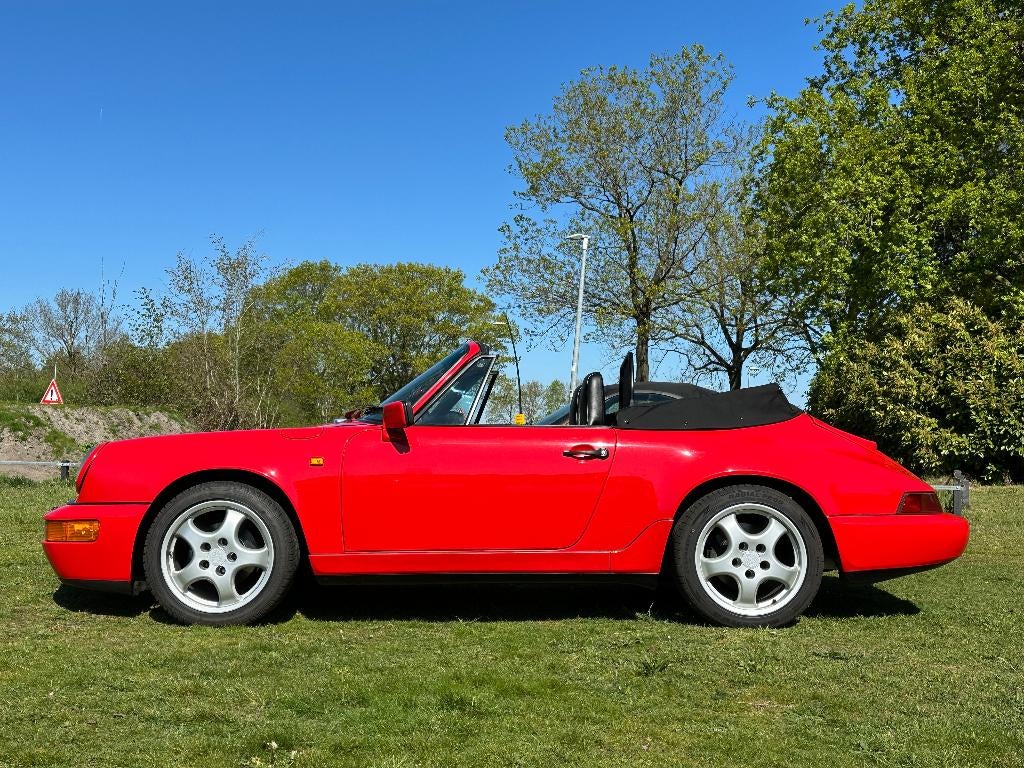 Porsche 911 Carrera 3.2 Cabriolet - 964 optiek - G50 - 1988, Auto's, Porsche, Zwart, Cabriolet, 170 kW, Leder