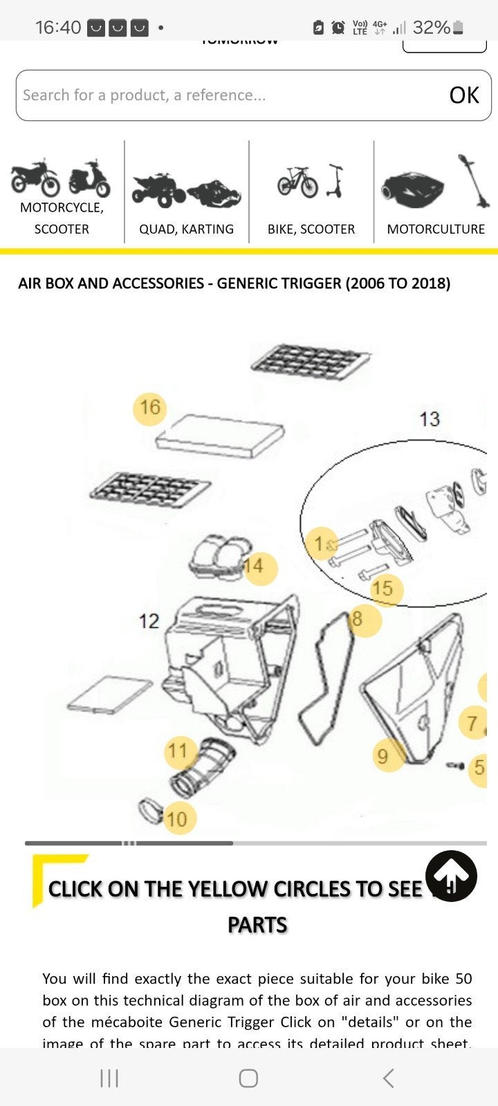 Luchtfilterbox Generic trigger sm50 compleet gezocht/cherche, Ophalen of Verzenden