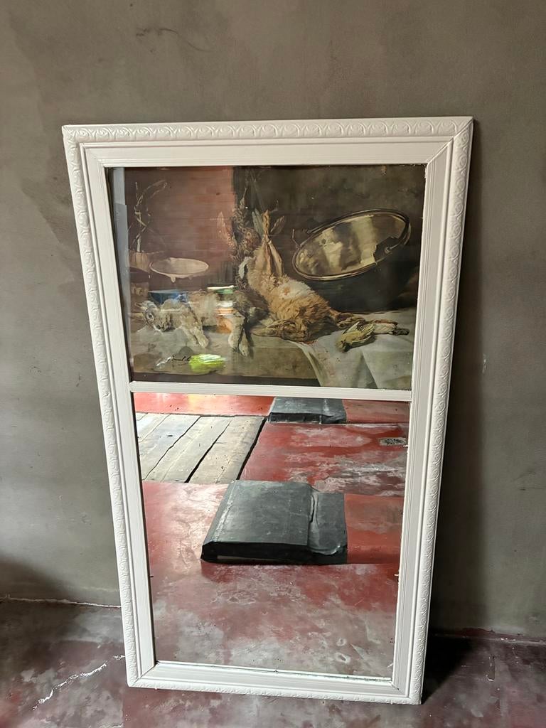 Spiegel met schilderij, Enlèvement, Utilisé, 50 à 75 cm, 100 à 150 cm