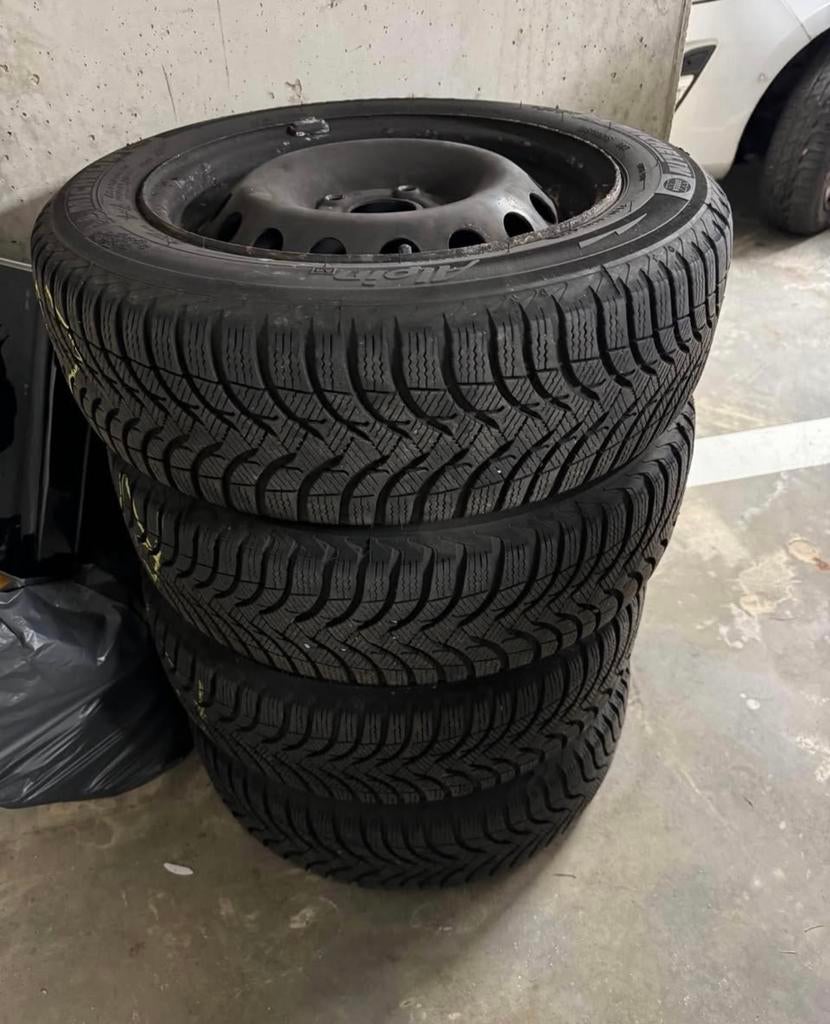 Michelin Alpin A4 winterbanden van Clio 3, Auto-onderdelen, Ophalen, Gebruikt, 15 inch, Banden en Velgen
