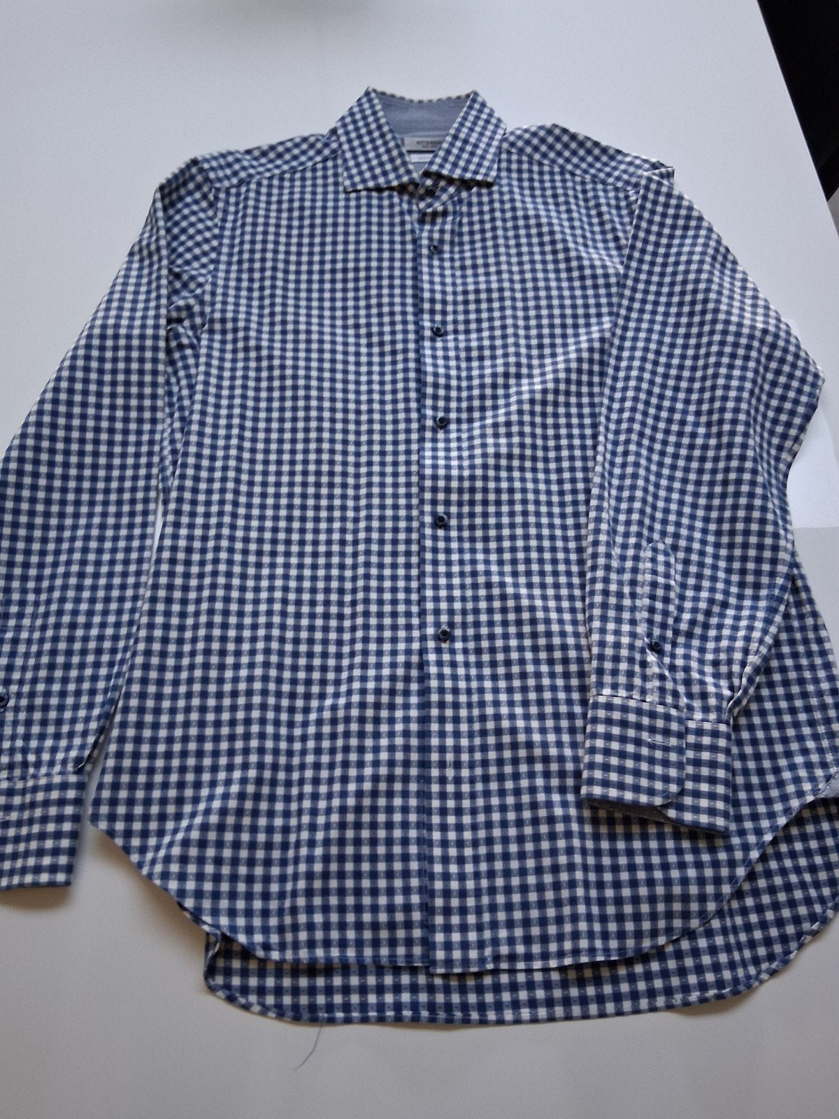 Chemise à carreaux bleu/blanc taille 41 en coton, Vêtements | Hommes, Chemises, Tour de cou 41/42 (L), Enlèvement ou Envoi, Gutteridge
