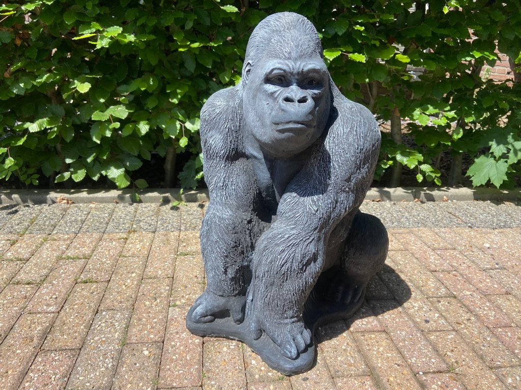 Gorilla , hoogte 64cm , 90kg, Tuin en Terras, Ophalen, Nieuw, Beton, Dierenbeeld