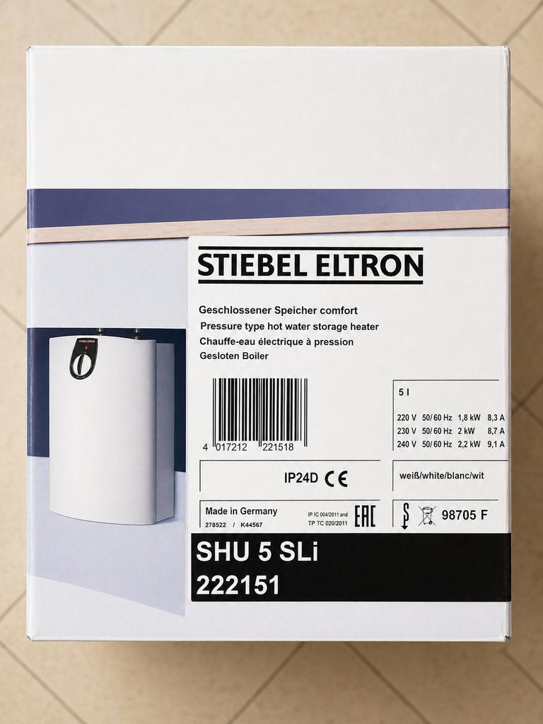 Stiebel Eltron SHU 5 SLi boiler voor onder de wastafel, Doe-het-zelf en Bouw, Chauffageketels en Boilers, Ophalen of Verzenden