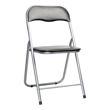 4x Klapstoel Zwart PVC/Metaal Opklapbaar - Nieuwstaat, Huis en Inrichting, Stoelen, Ophalen, Zwart, Nieuw, Vier
