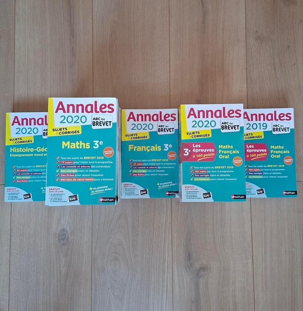 NEUF Annales Brevet - Math, Français, Histoire-Geo, Ophalen, Nieuw, Overige niveaus