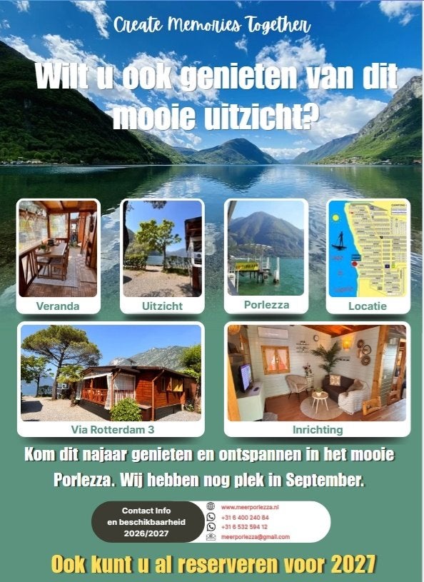 2027 Chalet Luganomeer Porlezza Italie boeken 2027, Vacances, Parc de loisirs, 5 personnes, Lombardie et Région des lacs, 2 chambres