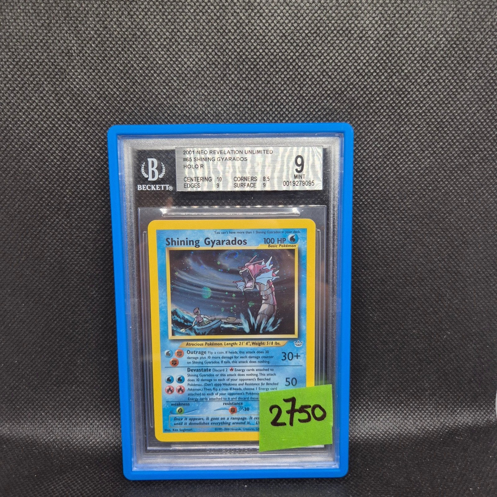 Shining Gyarados Holo Neo Revelation Unlimited BGS 9, Ophalen of Verzenden