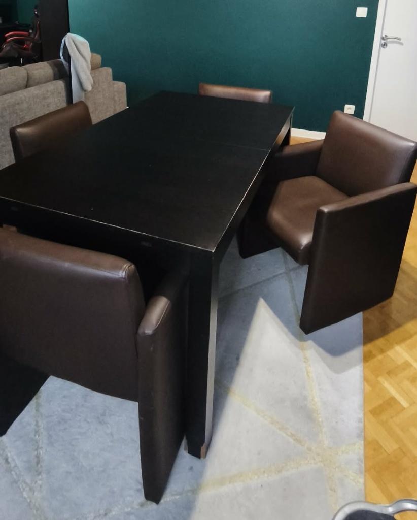 Table et chaises de salle à manger, Enlèvement, Utilisé, 4 à 6 chaises