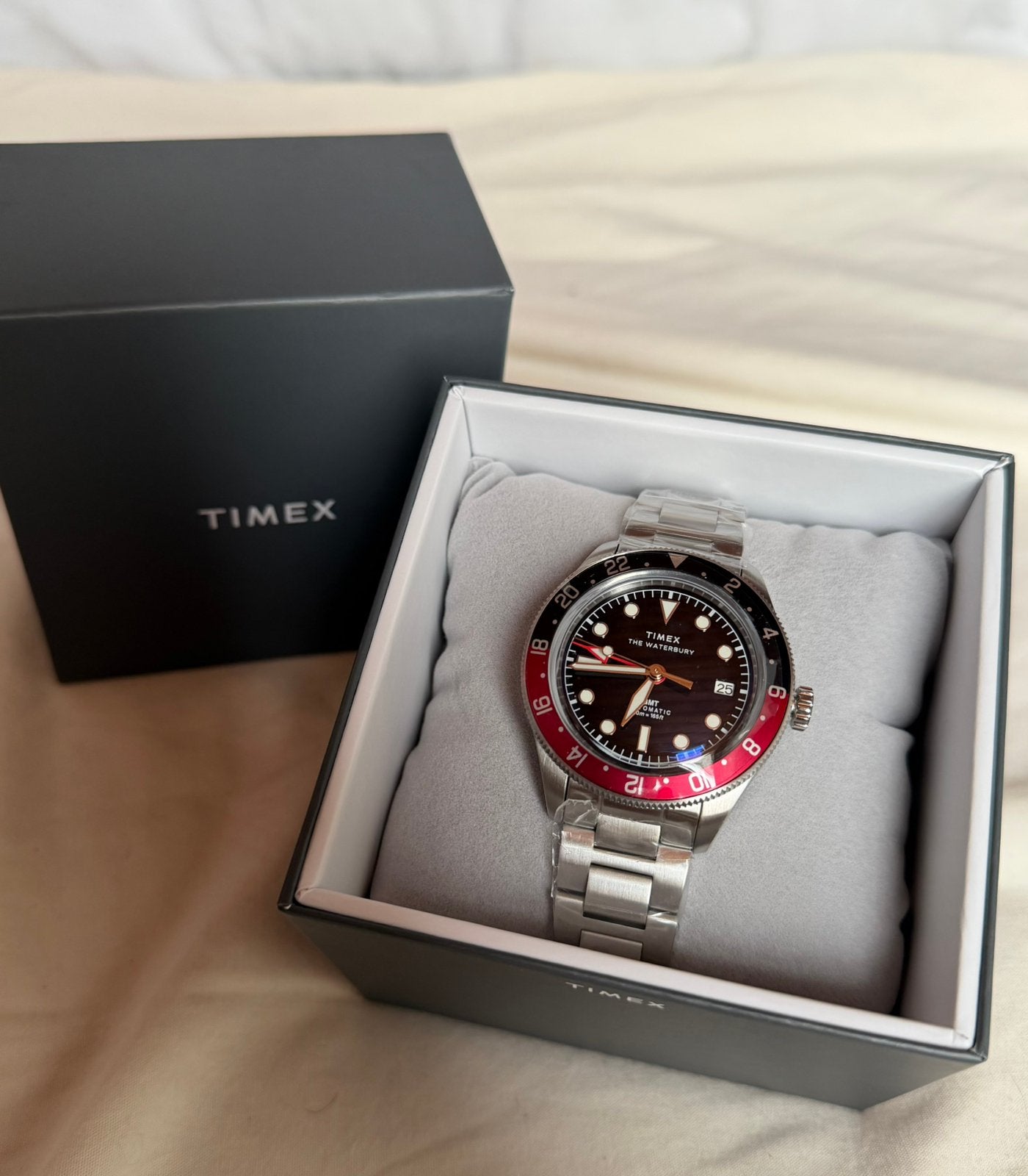 Timex Waterbury Heritage Automatic GMT, Enlèvement, Neuf, Montre-bracelet