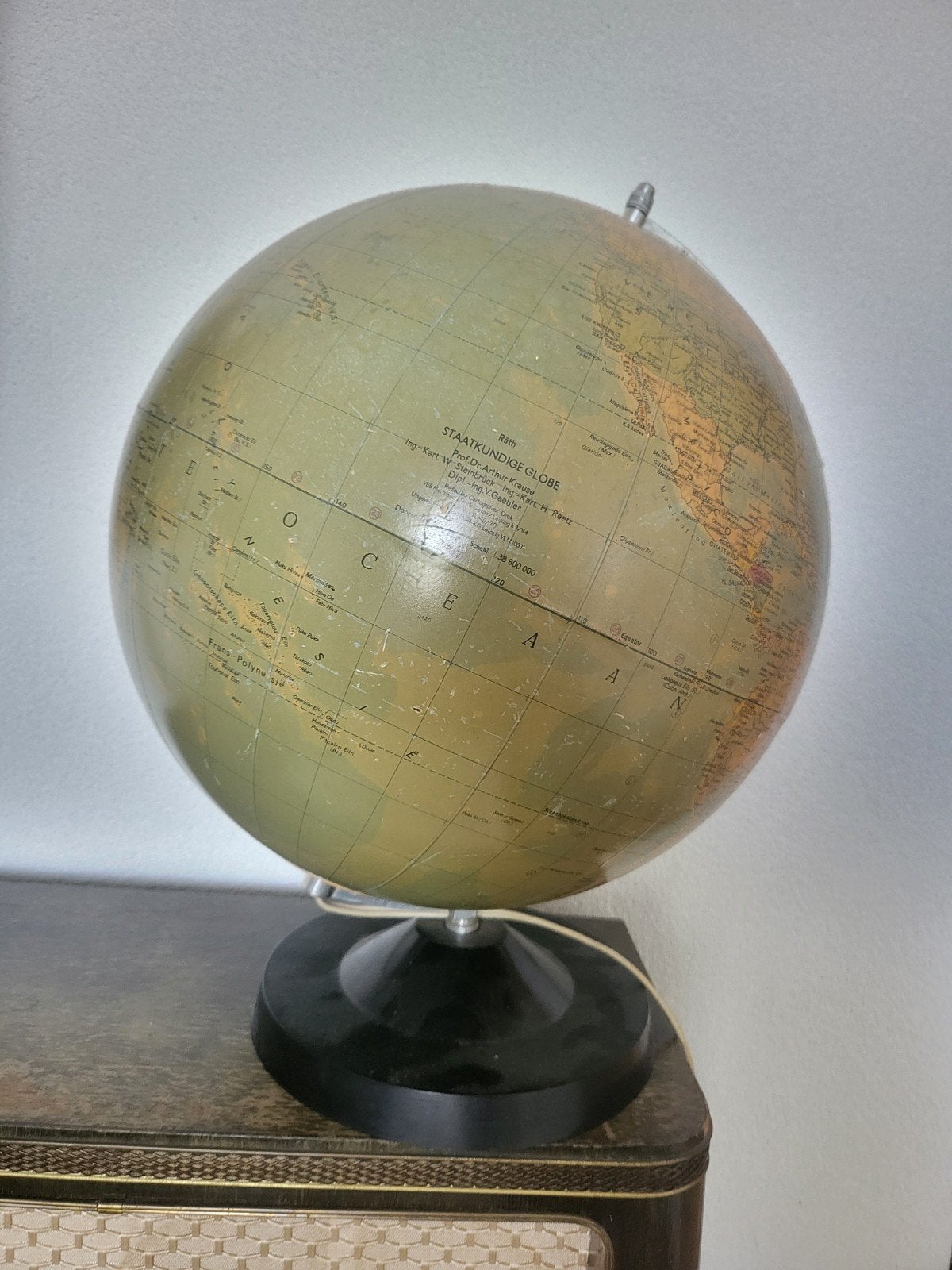 vintage staatkundige globe Paul Räth, Huis en Inrichting, Woonaccessoires | Wereldbollen, Ophalen