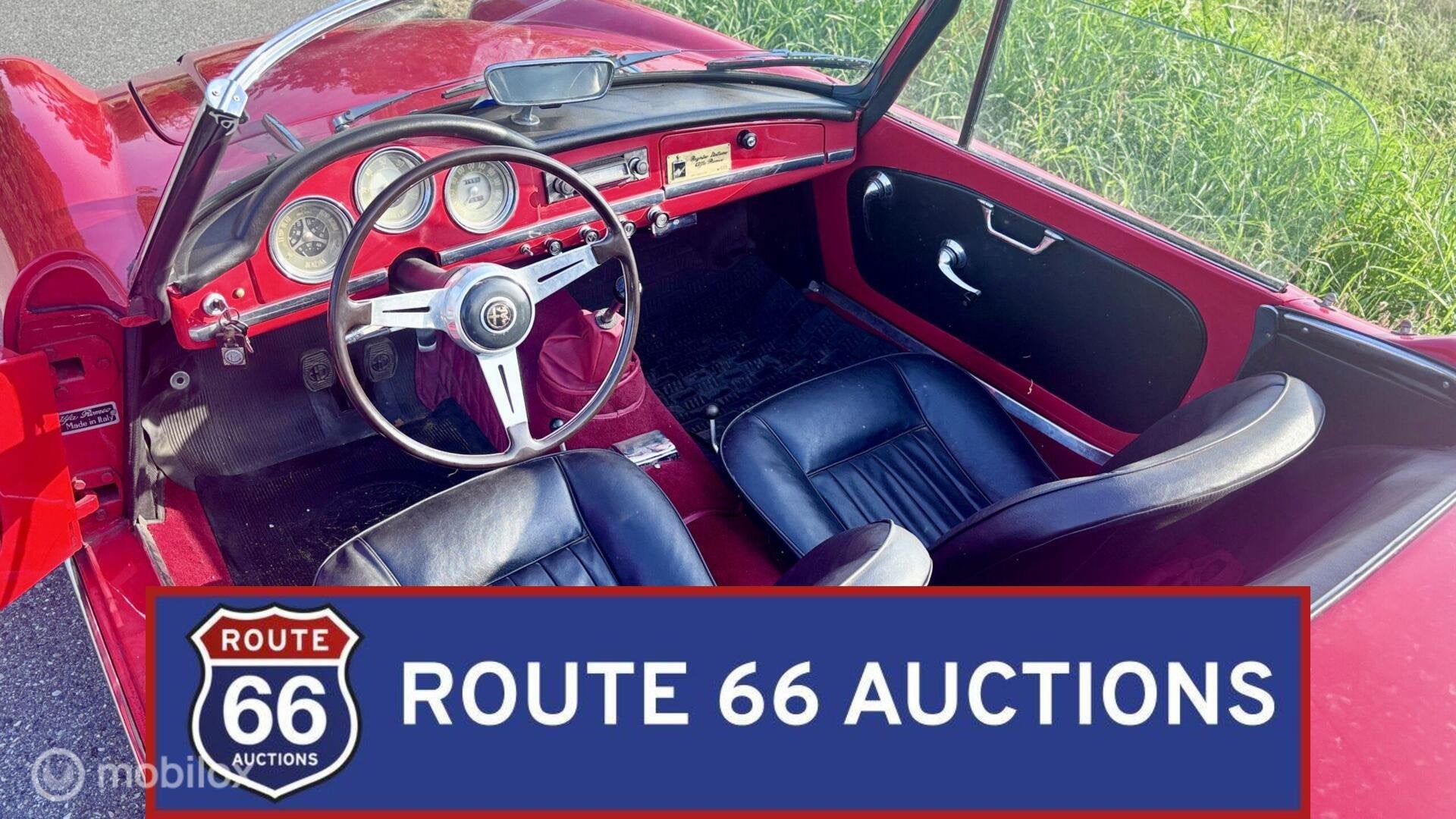 Alfa Romeo Giulia Spider | 1962 | Route 66 Auctions, Autos, Achat, Entreprise, Boîte manuelle, Autre carrosserie