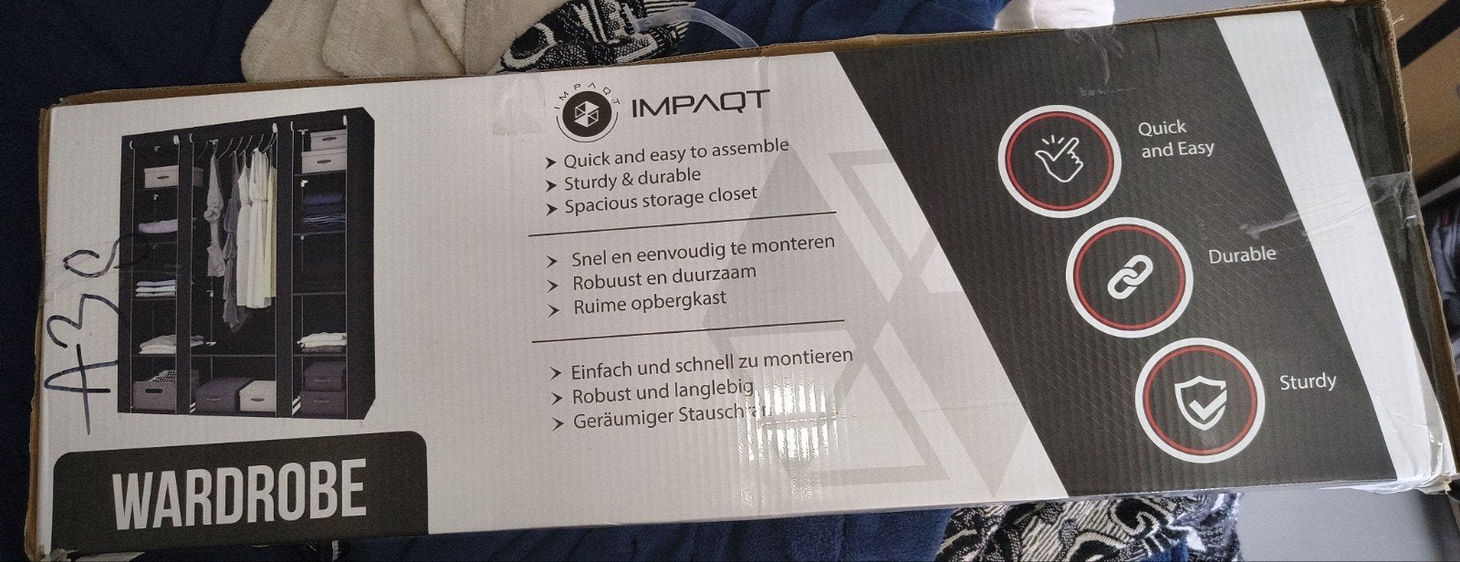 IMPAQT Portable 2-in-1 Fabric Wardrobe Closet. (New in Box), Ophalen, Kunststof, 100 tot 150 cm, Nieuw