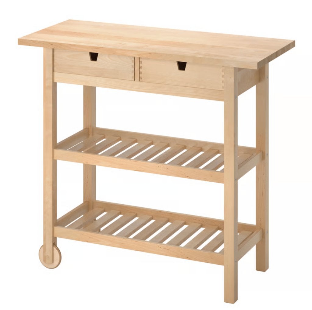 roltafel berken, Ophalen, 50 tot 100 cm, Zo goed als nieuw, Berken hout