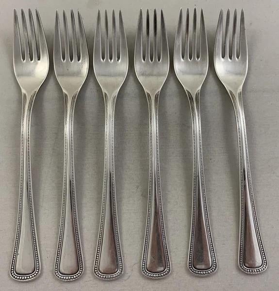 WMF Den Haag 6x Verzilverde Dinervork Set, Verzenden, Zo goed als nieuw, Zilver, Bestekset