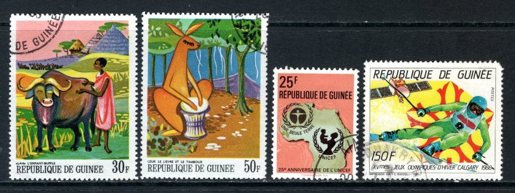 REPRÉSENTANT DE LA GUINÉE Lot de timbres timbrés, Envoi, Autres pays, Affranchi