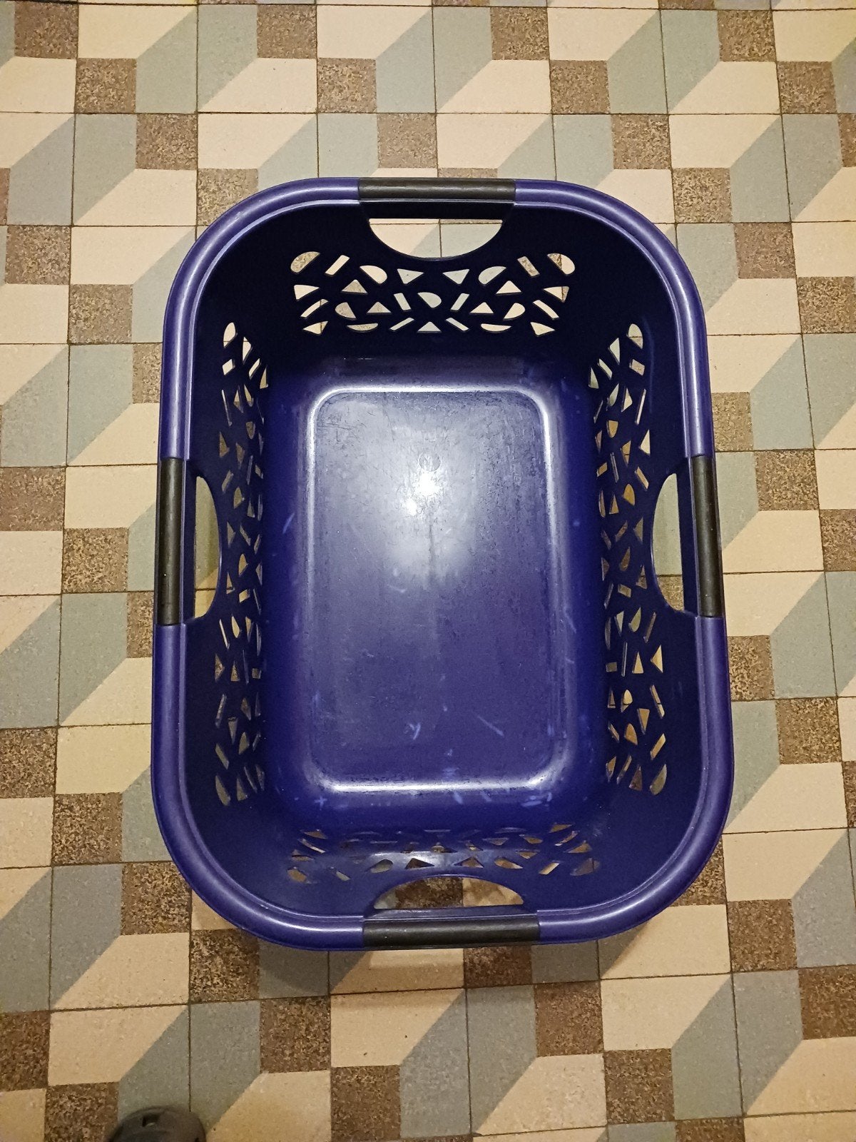 Panier à linge bleu 50 litres, Maison & Meubles, Synthétique, Enlèvement, Rectangulaire, Panier