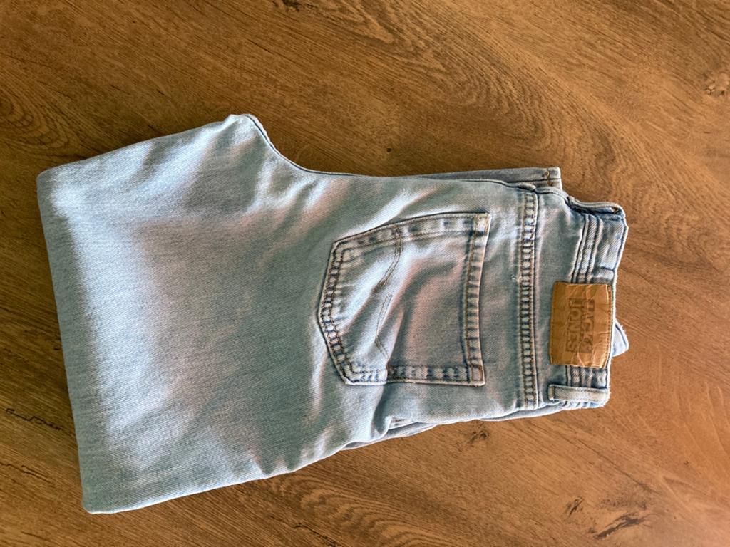 jeans - jack&jones - baggy alex - maat 158/13y - lichtblauw, Kleding | Heren, Spijkerbroeken en Jeans, Verzenden, Gedragen, Blauw