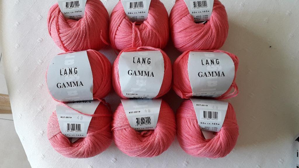 Gamma, Lang Yarns, 9 bollen roos 837.0019, Enlèvement ou Envoi, Neuf, Tricot ou Crochet, Laine ou Fils