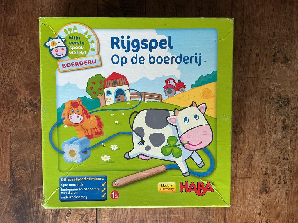 Spel HABA Rijgspel Op de boerderij, Kinderen en Baby's, Ophalen, Gebruikt