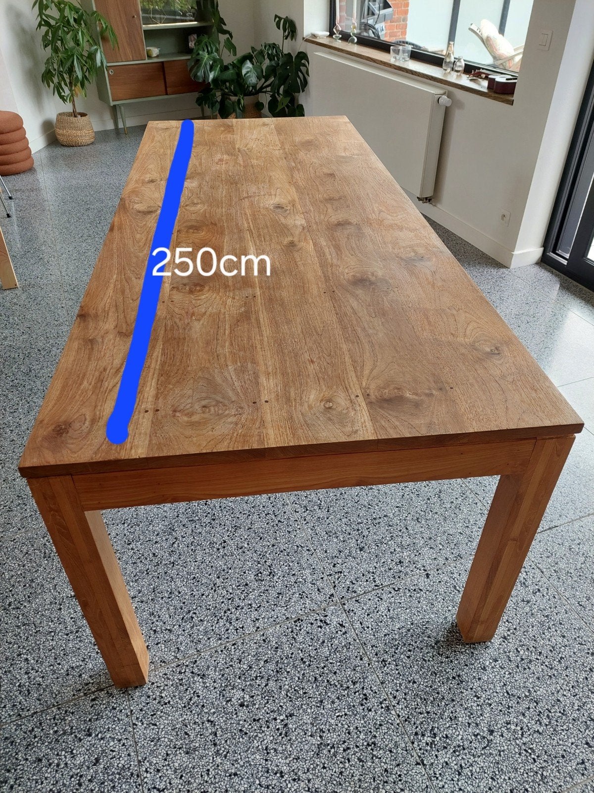 table de salle à manger en Teck massif, Maison & Meubles, Tables | Tables à manger, Teck, Cinq personnes ou plus, Enlèvement, Utilisé