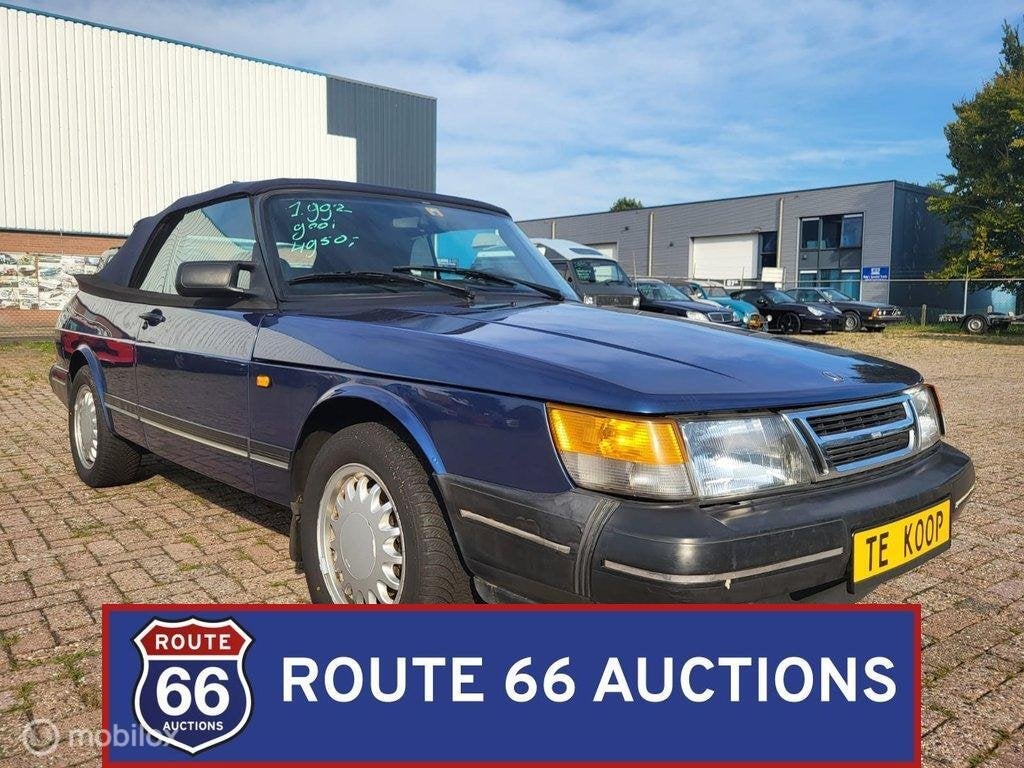 Saab 900i 16 | 1992 | Route 66 Auctions, Auto's, Zwart, Bedrijf, Handgeschakeld, Overige carrosserie