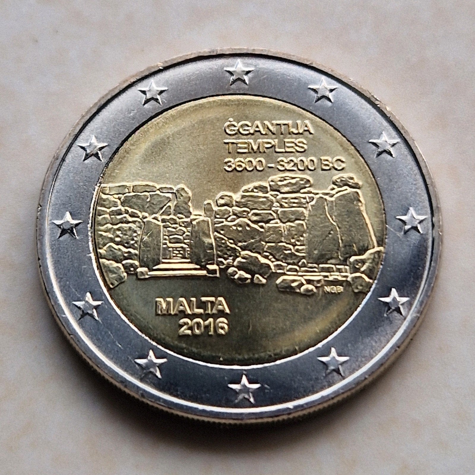 2016 Malta , 2 Euro Commemorative Coin, Postzegels en Munten, Ophalen of Verzenden, Malta, 2 euro