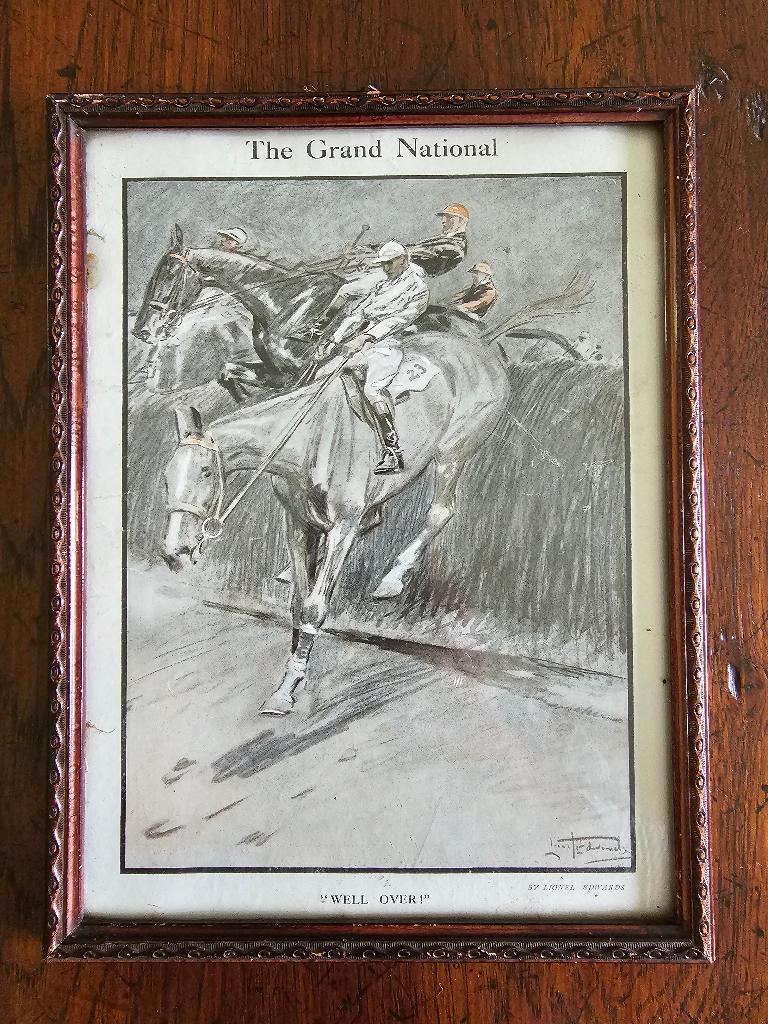 Lionel Edwards « Le Grand National, bien terminé », Antiquités & Art, Enlèvement ou Envoi