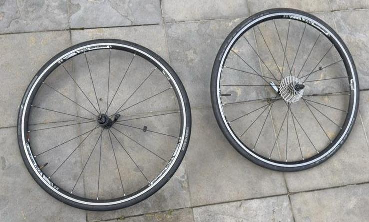 Bontrager aluminium race fietswielen met shimano 11 speed, Fietsen en Brommers, Gebruikt, Aluminium, Racefiets, Ophalen