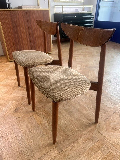 Chaise vintage stoel - Harry Ostergaard Randers Mobelfabrik, Enlèvement, Utilisé, Bois, Deux