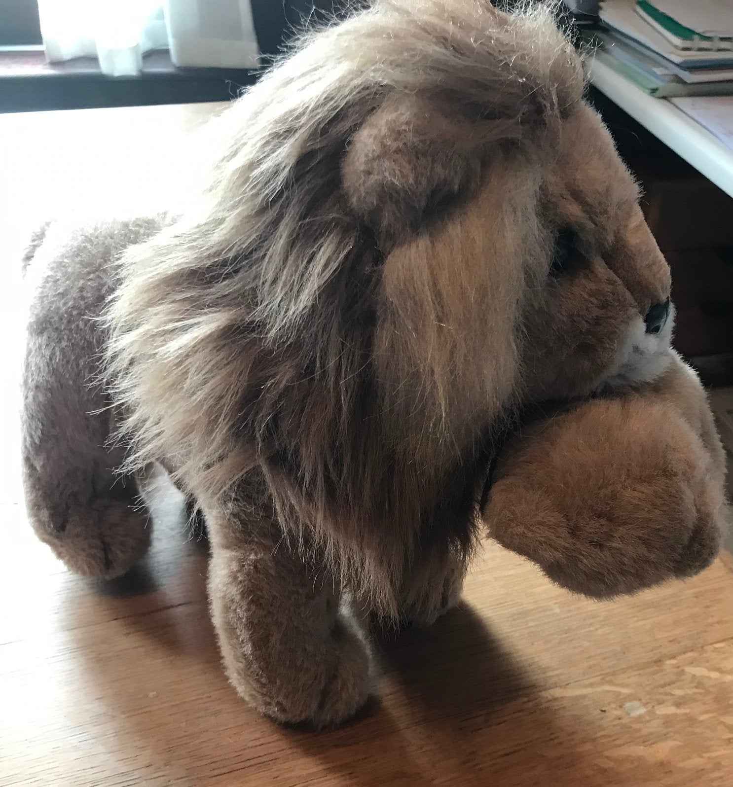 Lion en peluche avec son petit, Enlèvement, Comme neuf, Lion
