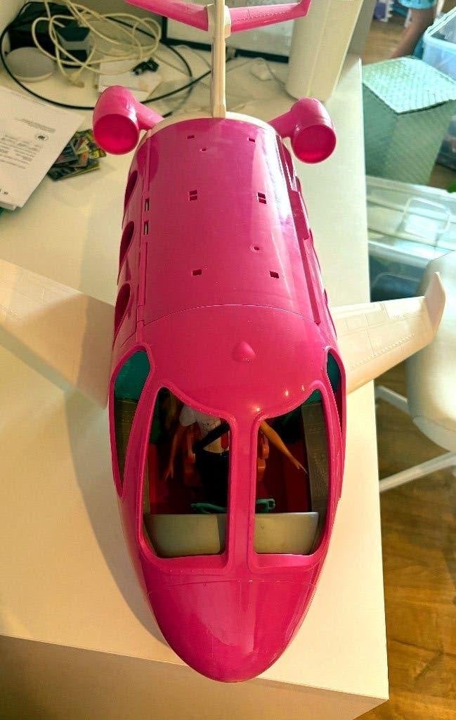Barbie Dream Plane vliegtuig - met piloot & accessoires, Ophalen, Zo goed als nieuw
