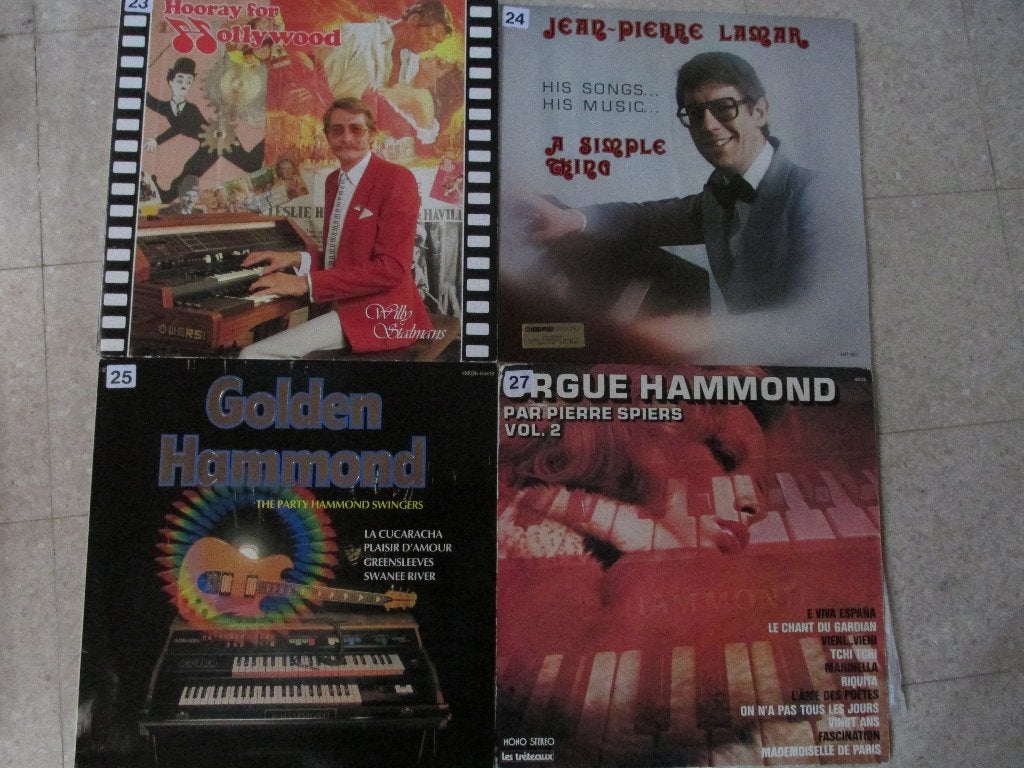 4 LP's met orgelmuziek Hammond & Wersi, Enlèvement, Comme neuf, LP
