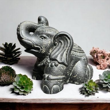 olifant in steen, Tuin en Terras, Ophalen, Nieuw, Steen, Dierenbeeld
