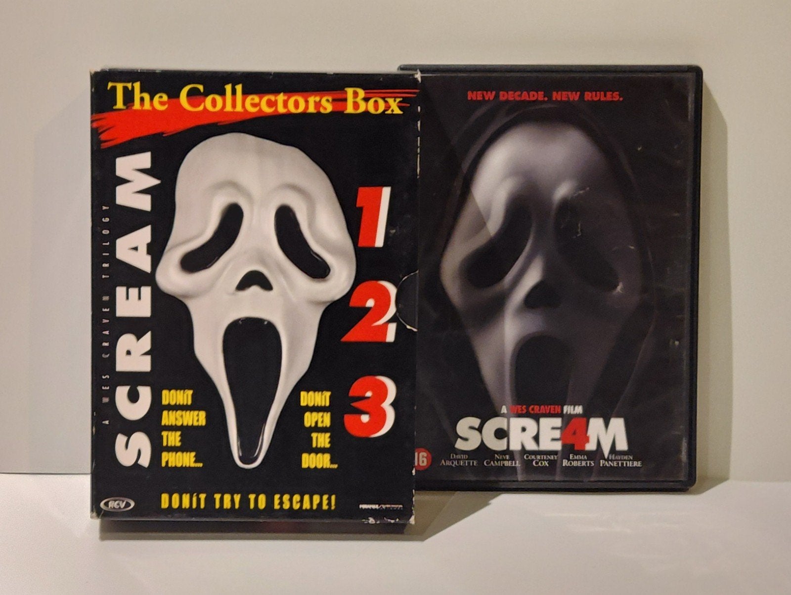 Scream 1-4 DVD Box set - Horror Klassiekers Wes Craven cult, Ophalen of Verzenden, Zo goed als nieuw, Cult