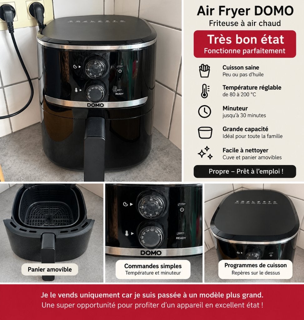 Air fryer, Electroménager, Enlèvement, Comme neuf, Friteuse à air XL, 750 à 999 grammes