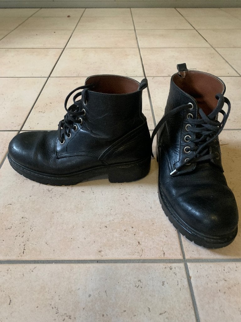 Zwarte lederen laarzen M43, Ophalen, Laarzen