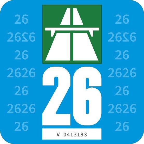Autowegvignet 2026 Zwitserland
