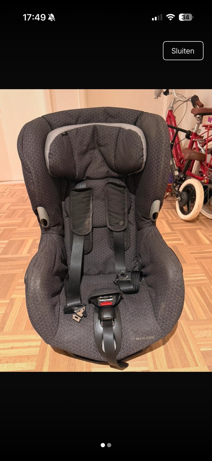 Maxi cosi axiss 90 graden draaibaar, Ophalen, 9 t/m 18 kg, Maxi-Cosi, Gebruikt