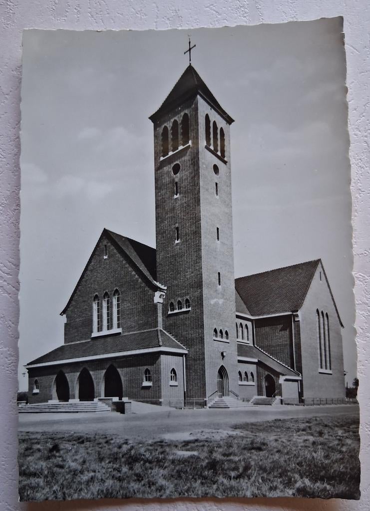 Vintage Postkaart Driehoek Brasschaat kerk, Verzamelen, Ophalen of Verzenden