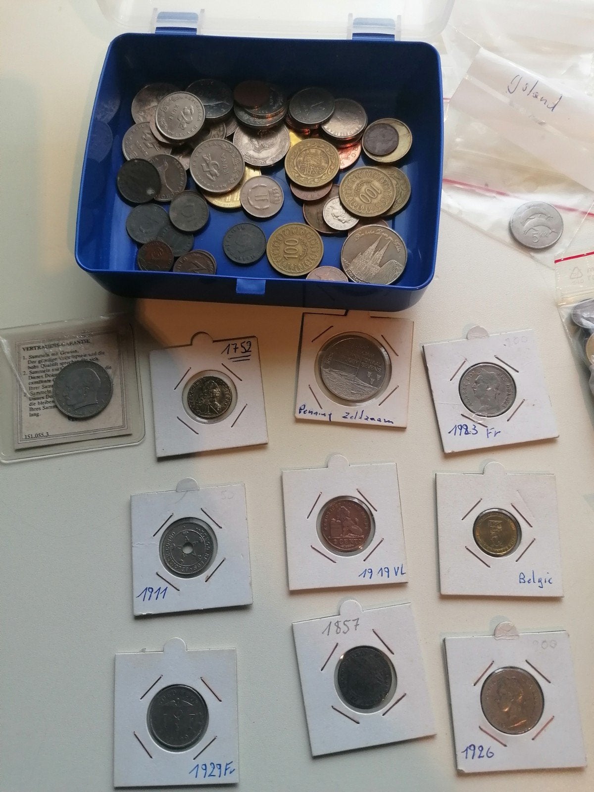 Oude munten veel landen, Ophalen, Munten