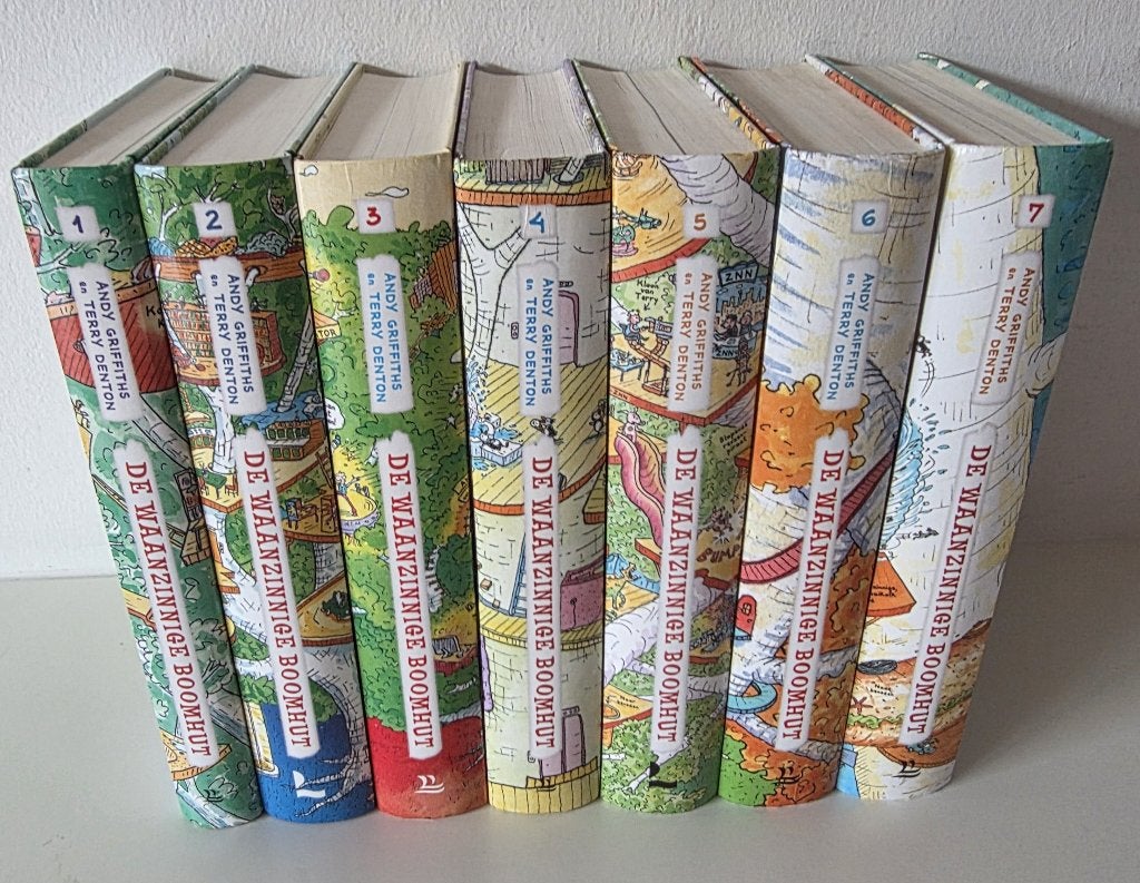 7 jeugdboeken : Waanzinnige Boomhut, Ophalen of Verzenden