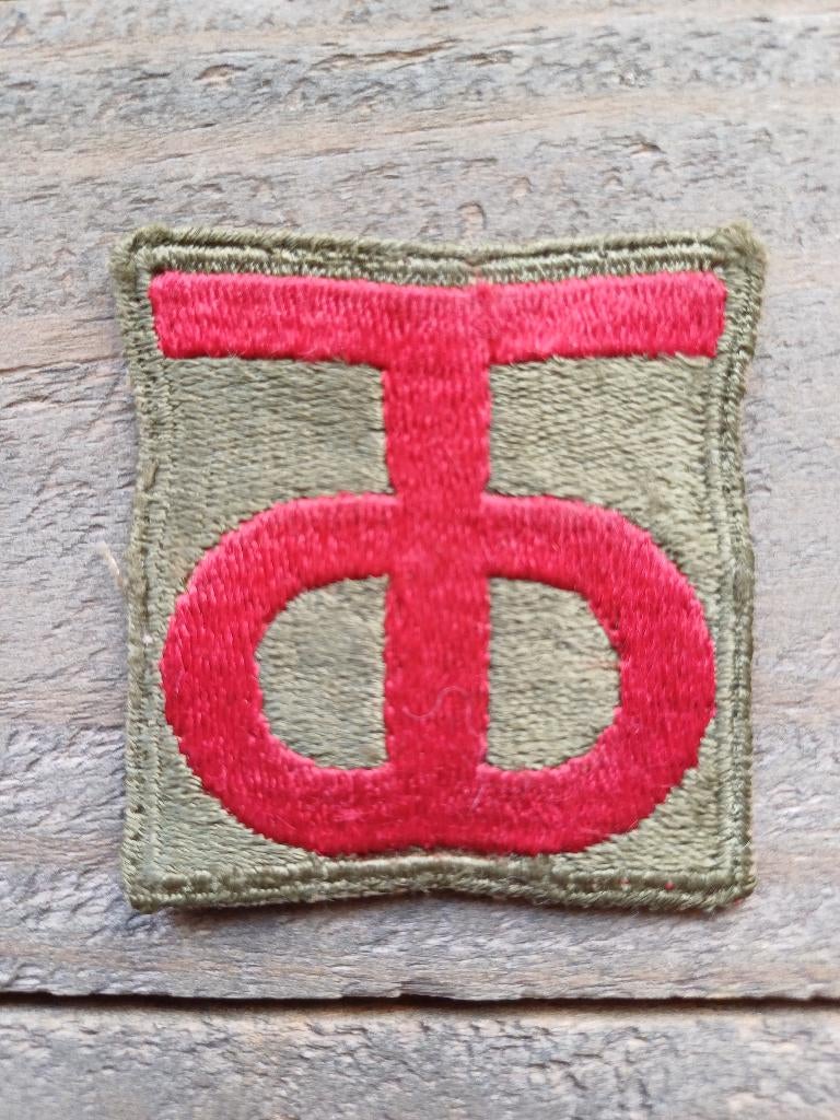 Insigne US WWII 90th Infantry Division, Enlèvement ou Envoi, Armée de terre, Emblème ou Badge